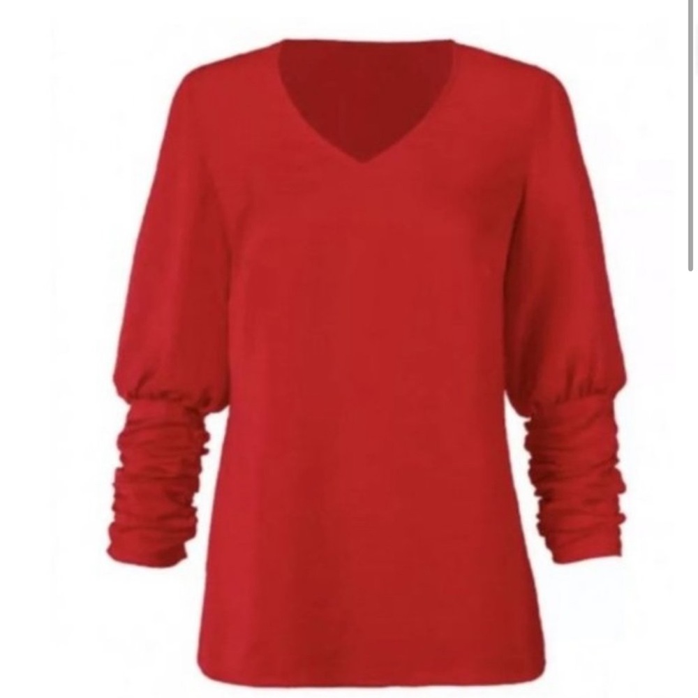 CAbi Style 5709 Aurora Red Blouse size Medium